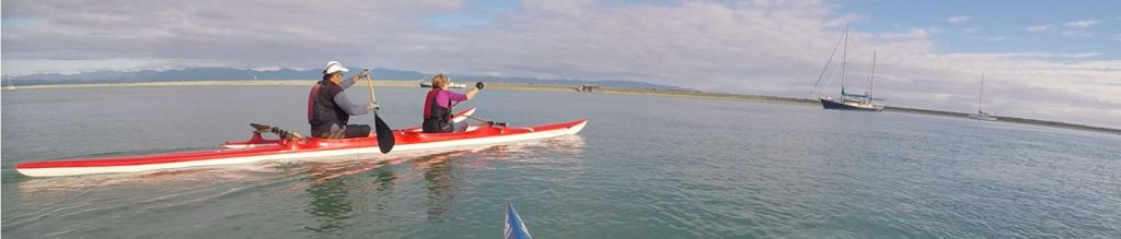 OC2 waka ama, paddling on Nelson Haven