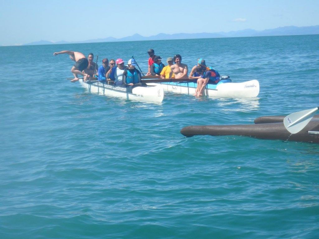 OC12 waka paddling back to kaiteriteri