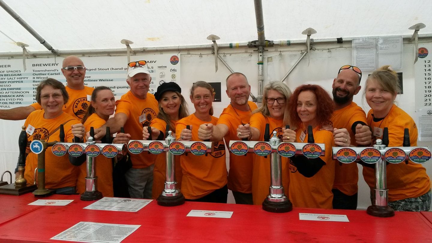 Ready to pour their hearts out - Maitahi volunteers at March Fest