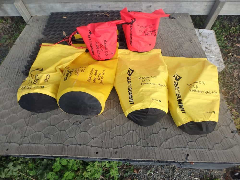 NEW DRY BAGS SAFETY KITS FOR WAKA