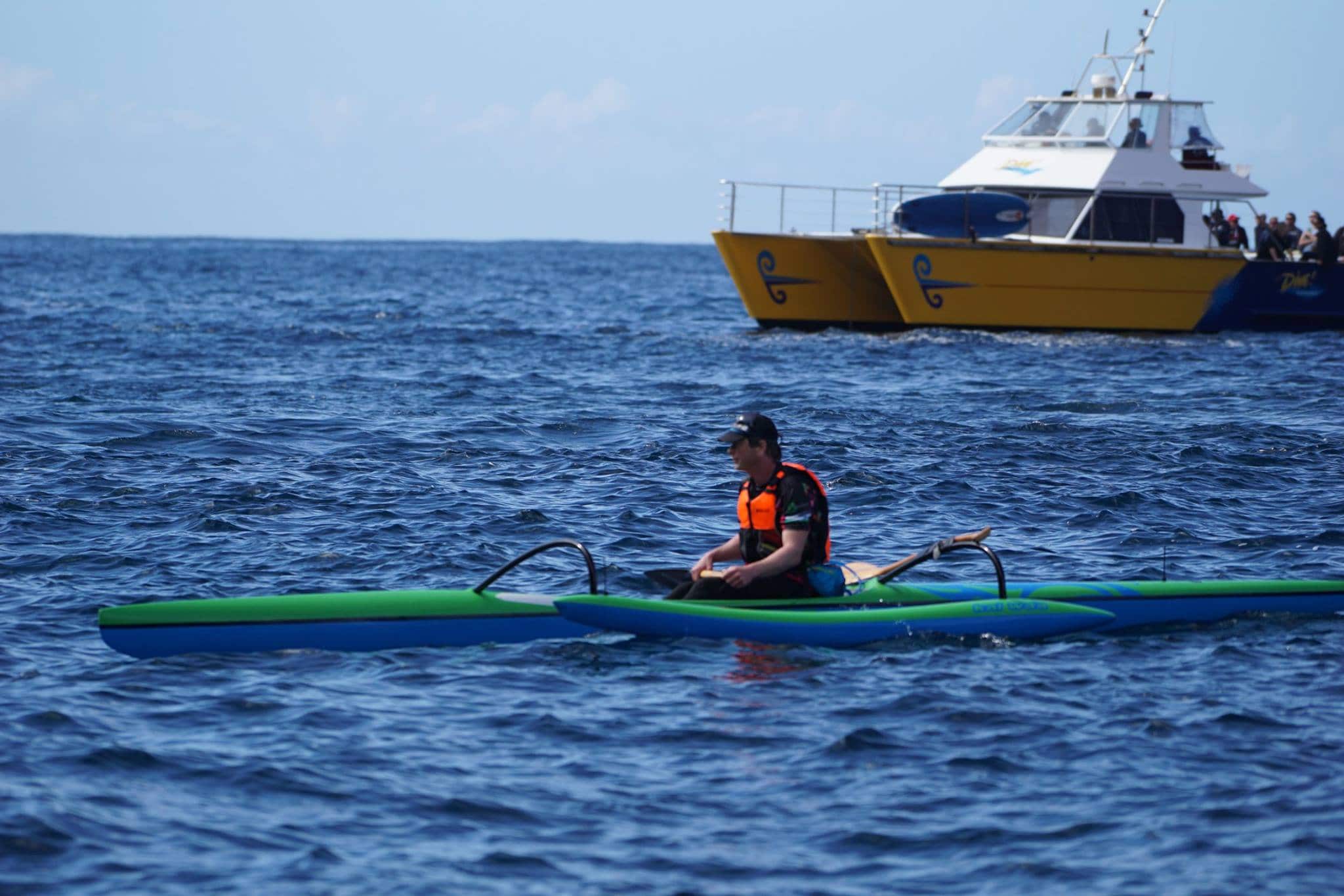 Seb Head competing in Poor Knights Crossong Ocean race