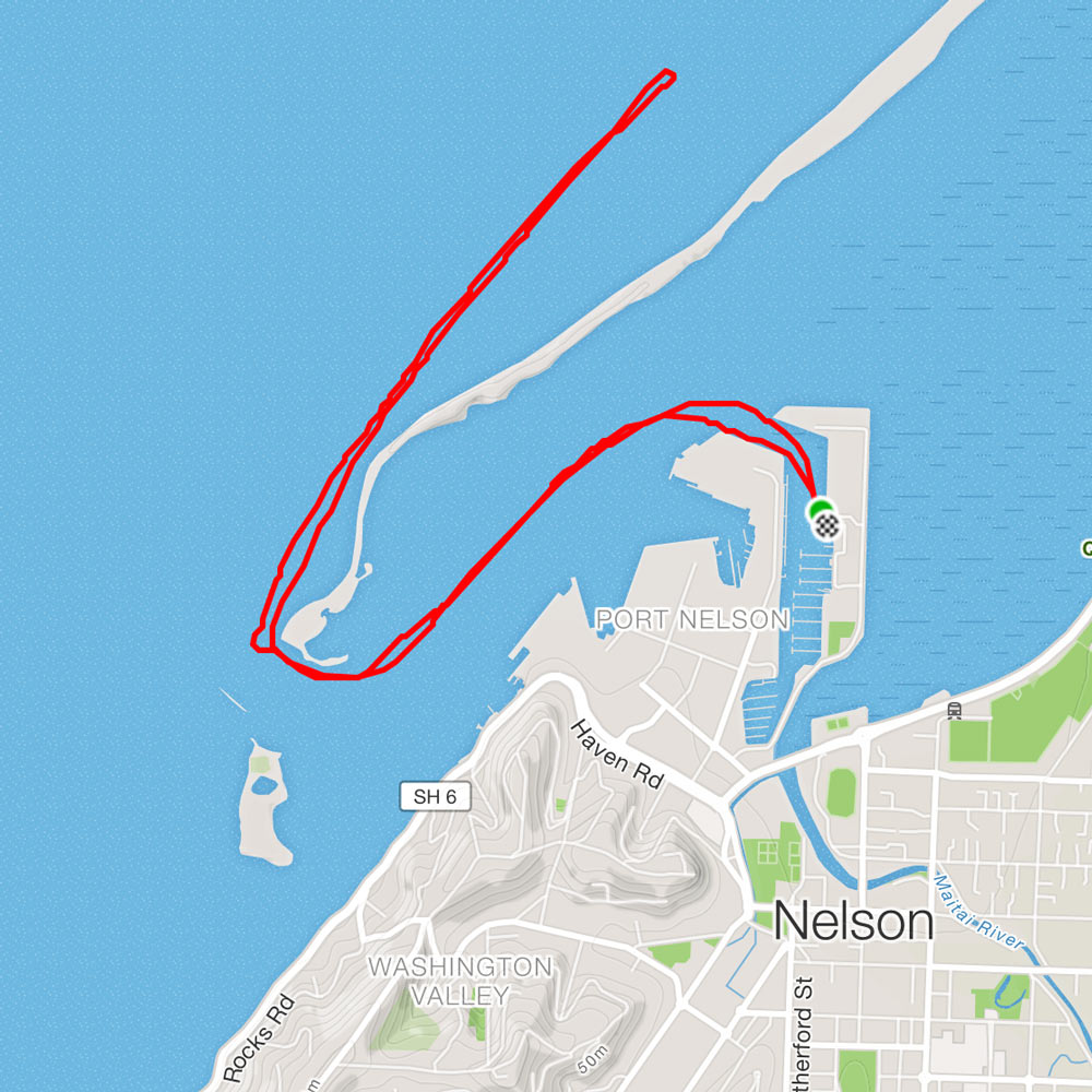 Route map for marina to 2nd vbuoy